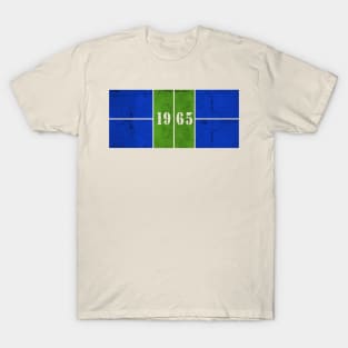 1965 Distressed Pickleball Court Blue/Green T-Shirt